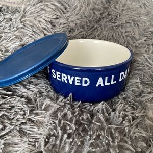 Kate Spade New York Orders Up Bowl with Lid, Navy